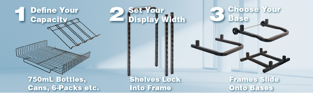 Three Step Build Process Shelves