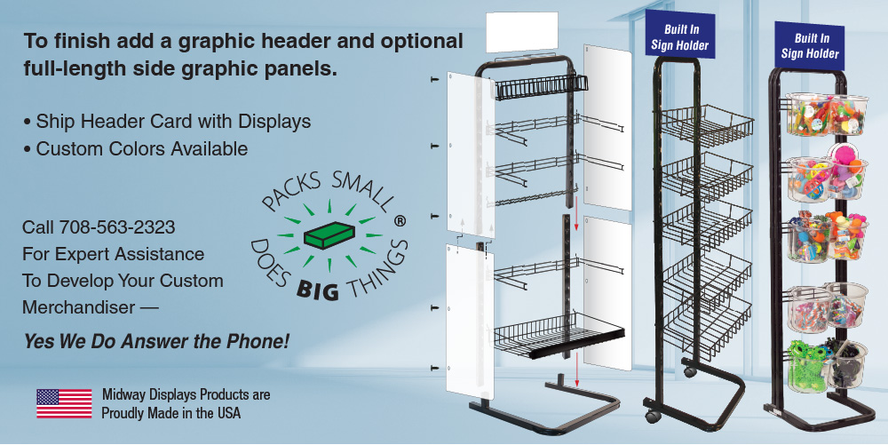 Brand Displays for Baskets Tubs