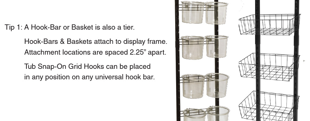 select frame width and number of tiers