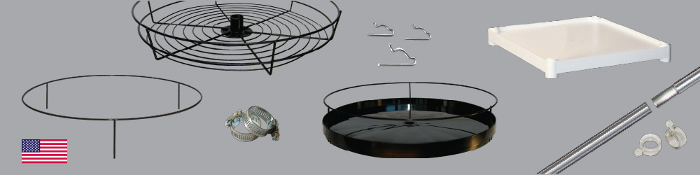 plastic and wire tray components